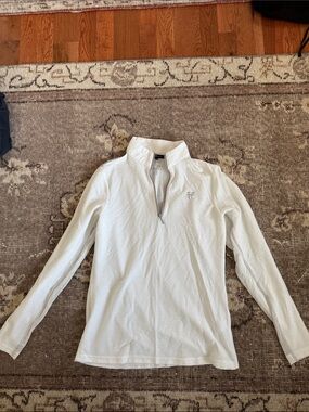 White Quarter-Zip Long Sleeve Sun Shirt